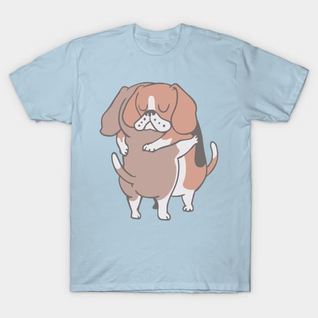 Beagle Hugs T-Shirt by huebucket